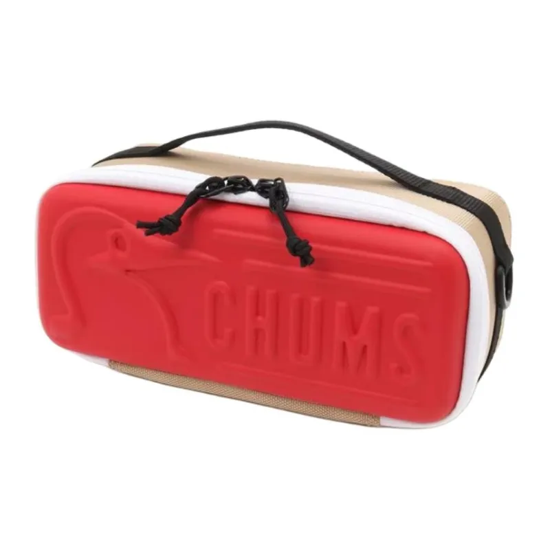 CHUMS Polyester Storage Box Storage Bag Small Size Unisex Beige & Red-1