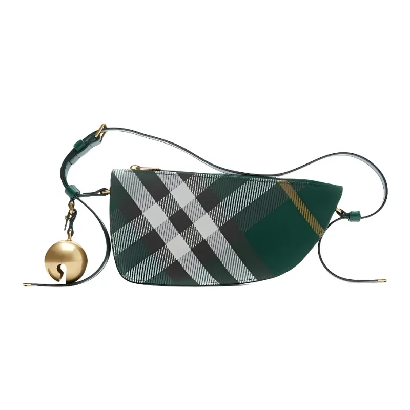 Burberry Shield Cotton Blend Shoulder Bag Crossbody Bag Mini Women's Ivy Green-2
