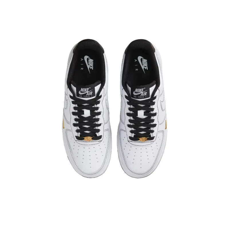 Nike Air Force 1 Abrasion Resistant Breathable Low Top Skateboard Shoes Women's Black White-3