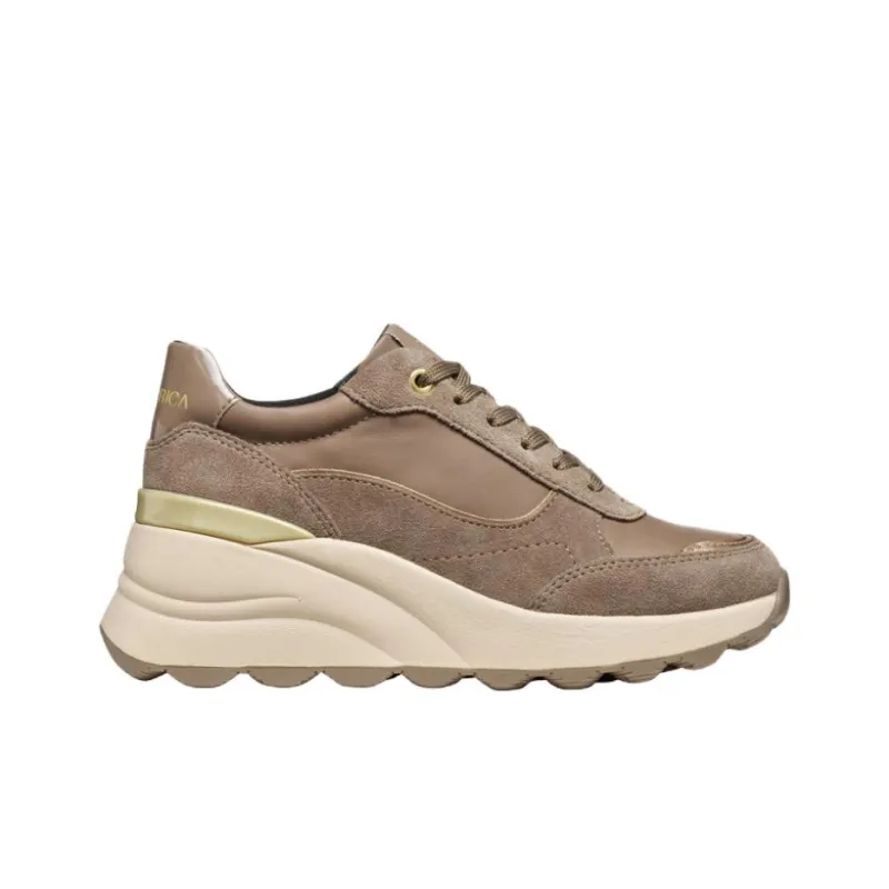 GEOX Spherica Ec13 Low Top Casual Shoes Women's Taupe-1