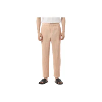 Homme Plissé Issey Miyake SS25 Casual Pants Men's Orange