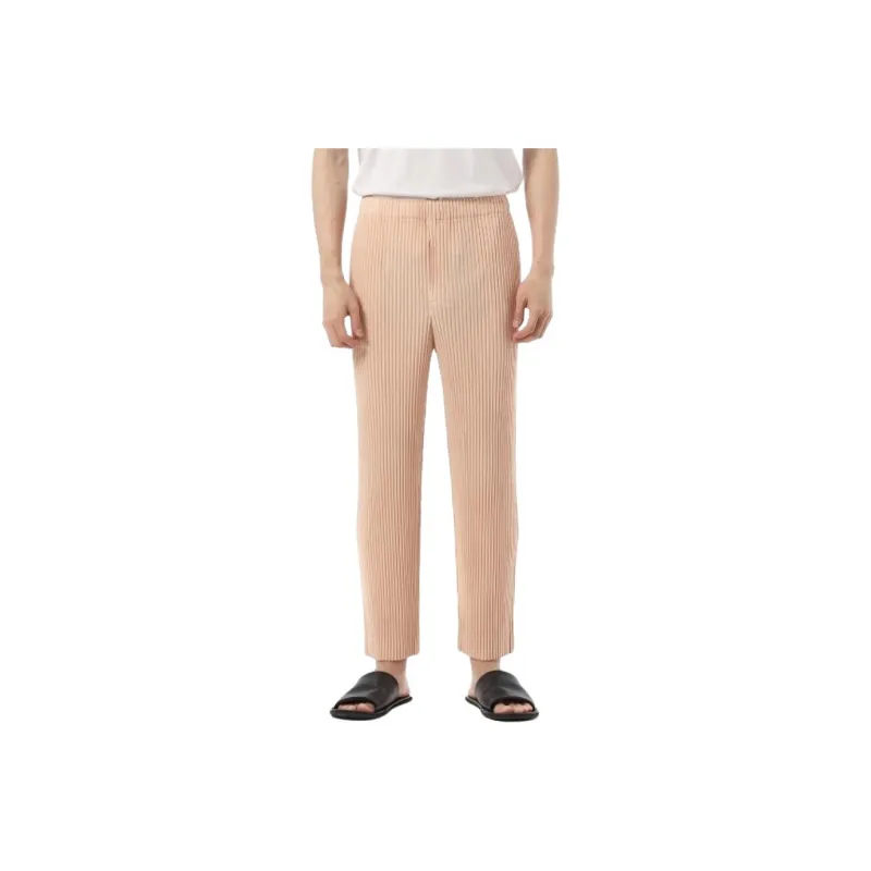 Homme Plissé Issey Miyake SS25 Casual Pants Men's Orange-0