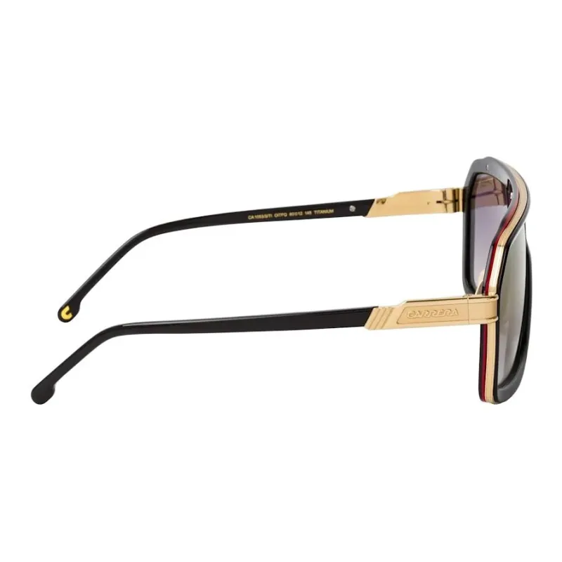 CARRERA Plastic Titanium Irregular Shape Sunglasses Unisex Black-2