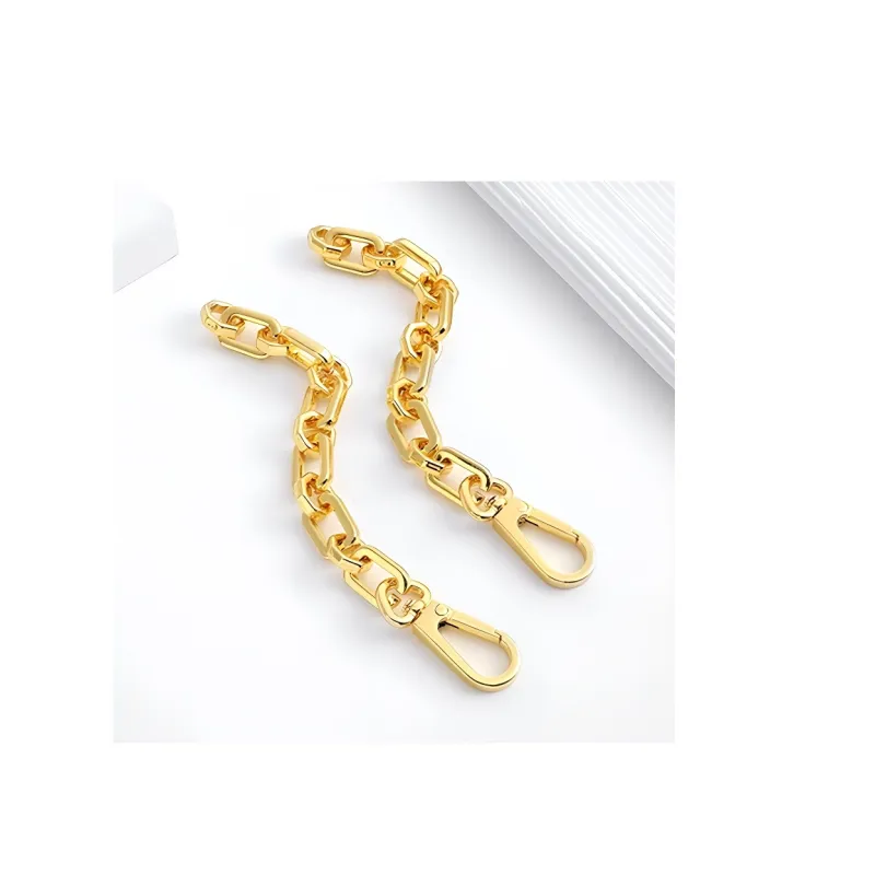 Ingenuity Handmade Metal Bag Strap Women's Gold Tone-2