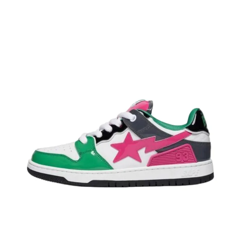 A BATHING APE Bape Low Top Skateboard Shoes Men's Green-0