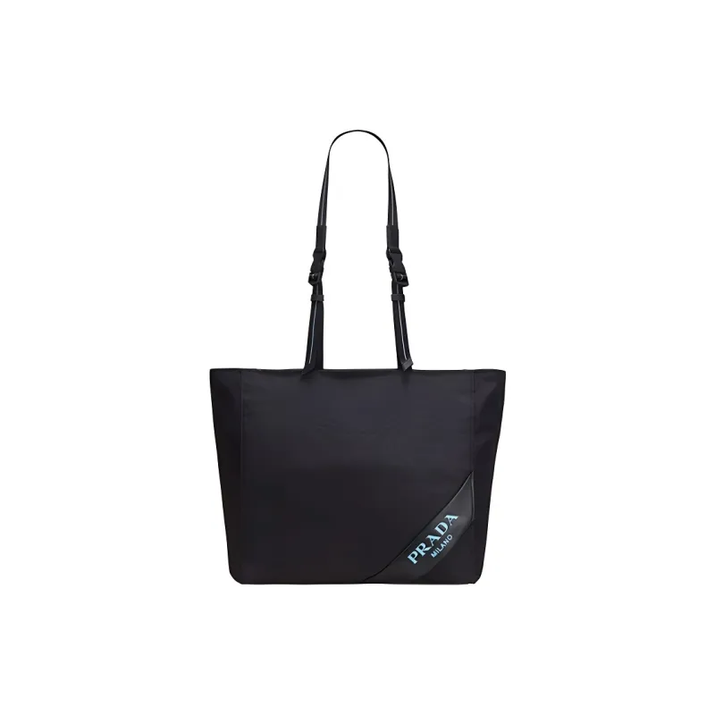 PRADA Nylon Handbag, Shoulder Bag Unisex Black-0