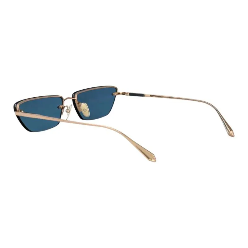 Linda Farrow Titanium Irregular Shape Sunglasses Women's Gold-2