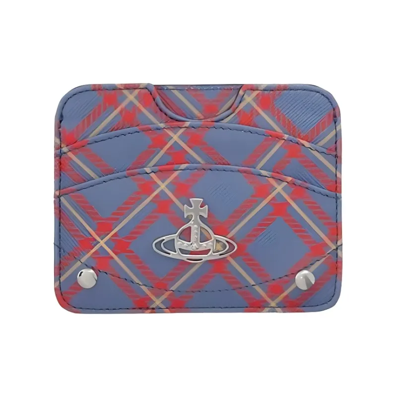 Vivienne Westwood Synthetic Leather Card Holder Women's Blue & Orange-0