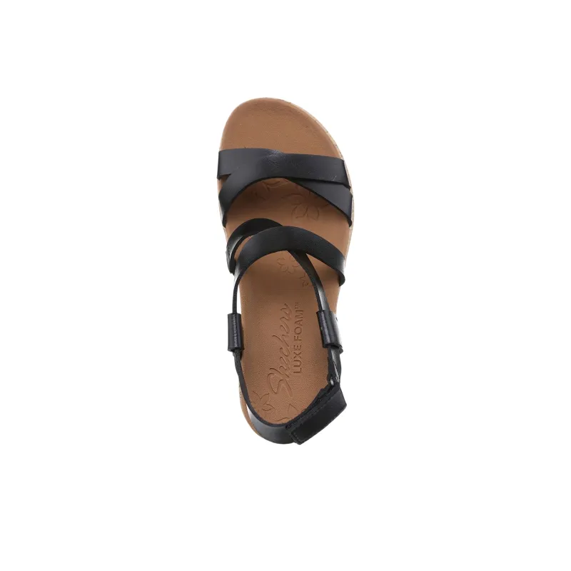 Skechers Beverlee One Strap Sandals Women's Black-4