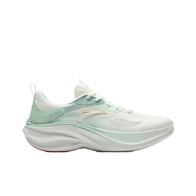 Anta Leaf 5.0 Lightweight Rebound Low Top Running Shoes Women's White Green-1