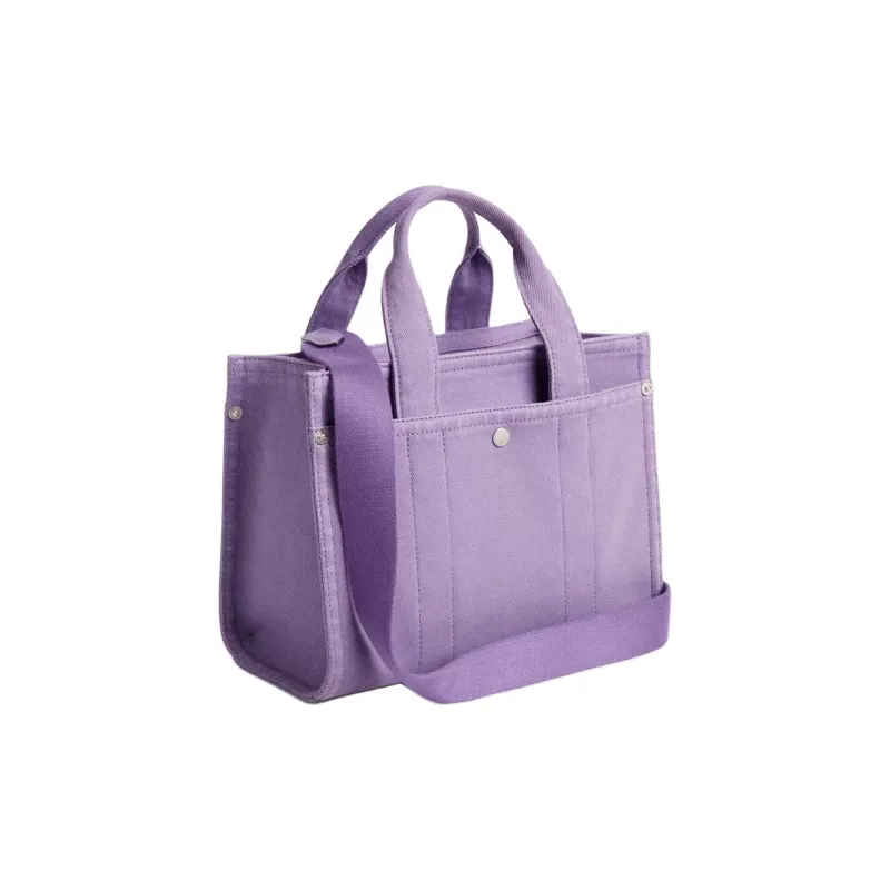 COACH Cargo Denim Fabric Tote Bag, Shopping Bag, Shoulder Bag, Crossbody Bag, Handbag Medium Size Women's Purple-1