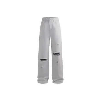 A3G4 Jeans Unisex Gray Sand White