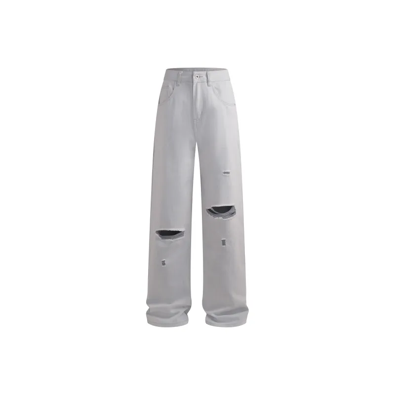 A3G4 Jeans Unisex Gray Sand White-0