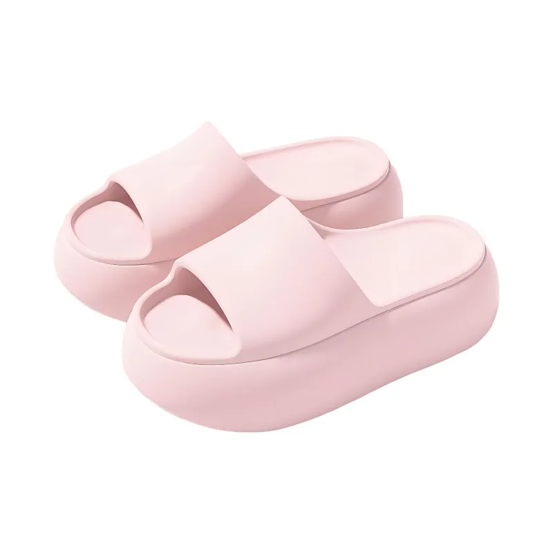 Soft Minimalist Solid Color Cloud Step Thick Sole, Summer Air EVA Versatile, Dopamine Dressing, Slippers, Women's-15