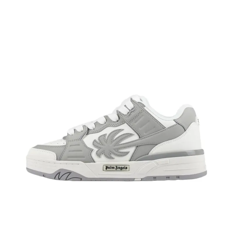 PALM ANGELS Low Top Skateboard Shoes Men's White Gray-0