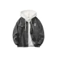 Gray Coat+White Sweatshirt
