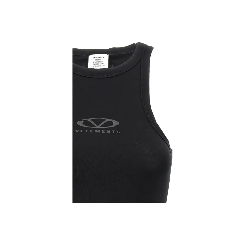 Vetements Logo Printed Sleeveless Tank Top-2