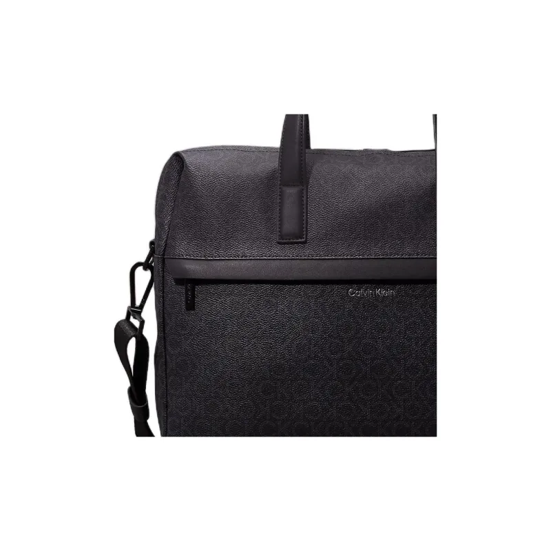 CALVIN KLEIN Artificial Leather Laptop Bag, Shoulder Bag, Crossbody Bag, Handbag Men's Black-3