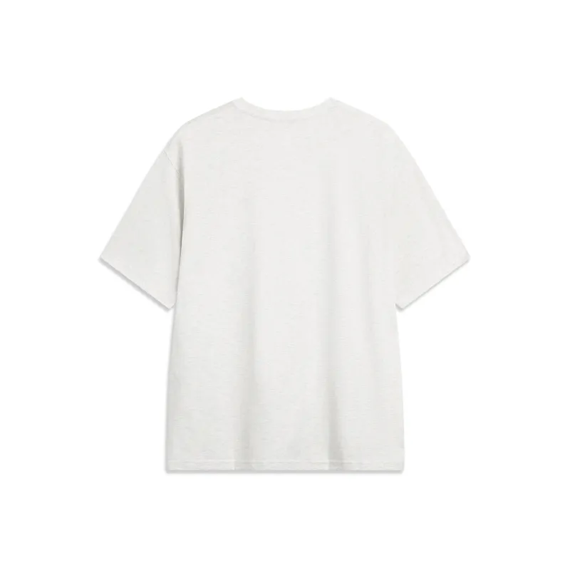 LINING BadFive T Shirts Men Heather Gray Mist White-1
