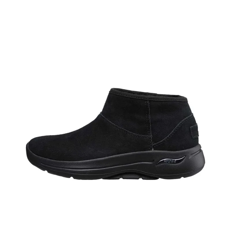 Skechers Go Walk Arch Fit Short Outdoor Boots Women's Black-0