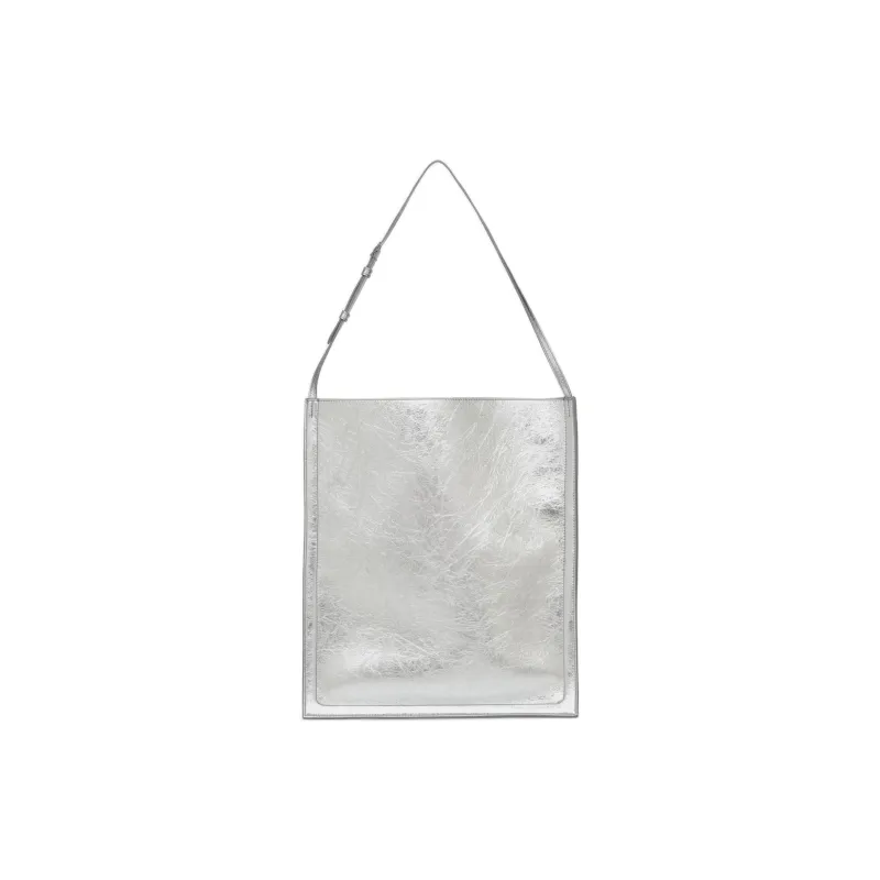 BALLY Beckett Calfskin Tote Bag, Shopping Bag, Handbag Men's Silver-0
