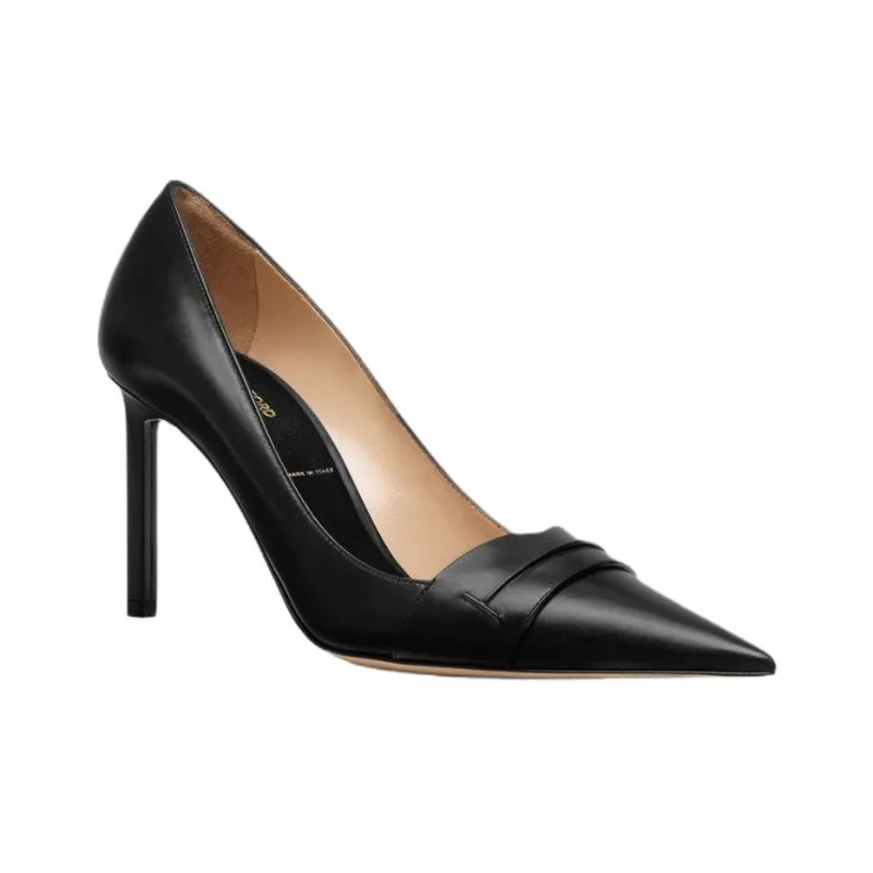 TF Slim Heel High Heels 8.5cm Women's Black-2