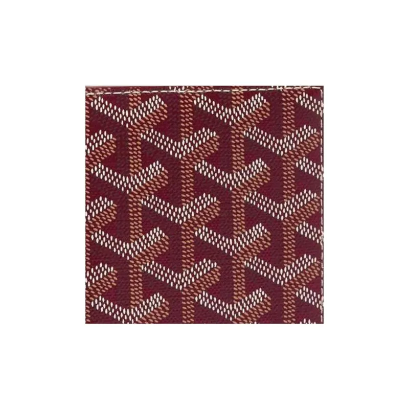 GOYARD SAINT ROCH Canvas Wallet Unisex Burgundy-4