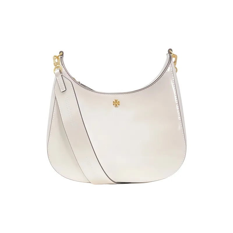 TORY BURCH Emerson Cow Leather Crossbody Bag, Shoulder Bag Women's White-0