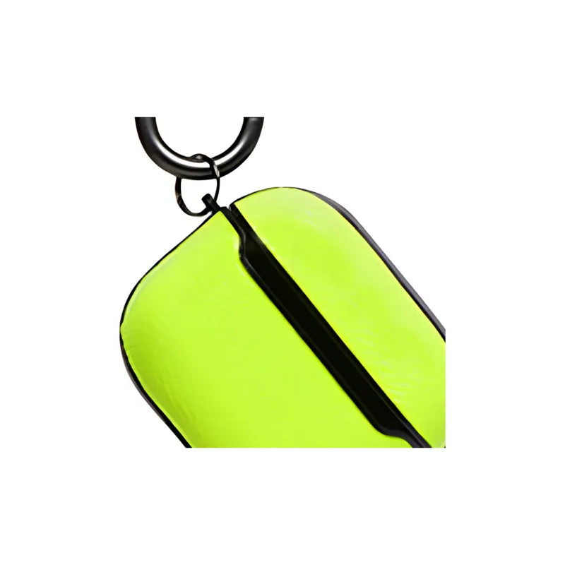 Balenciaga Cow Leather Earphone Case Unisex Neon Green-4