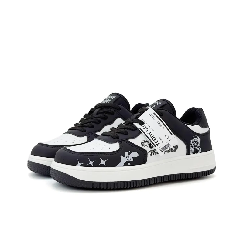 Teddy Bear Collection Low Top Skateboard Shoes Women's Ecru-7