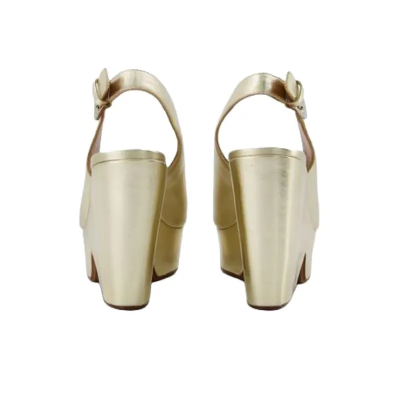 CLERGERIE Dylan9 Wedge Heel High Heels Women's Gold-3