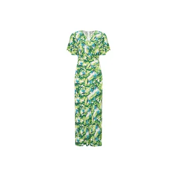 Diane Von Furstenberg SS25 Short Sleeved Dress Women's Green
