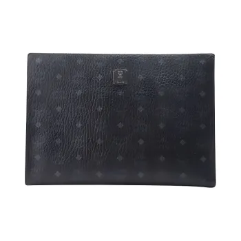 MCM Essential Visetos Origina Coated Canvas Clutch Large Size Men's Black