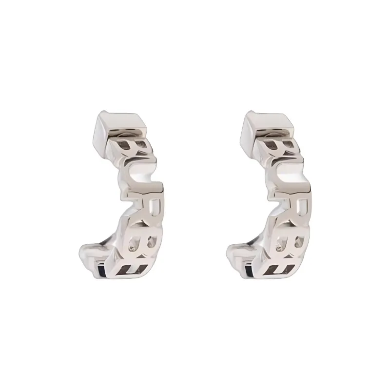Burberry Brass Earrings Women's Silver-0