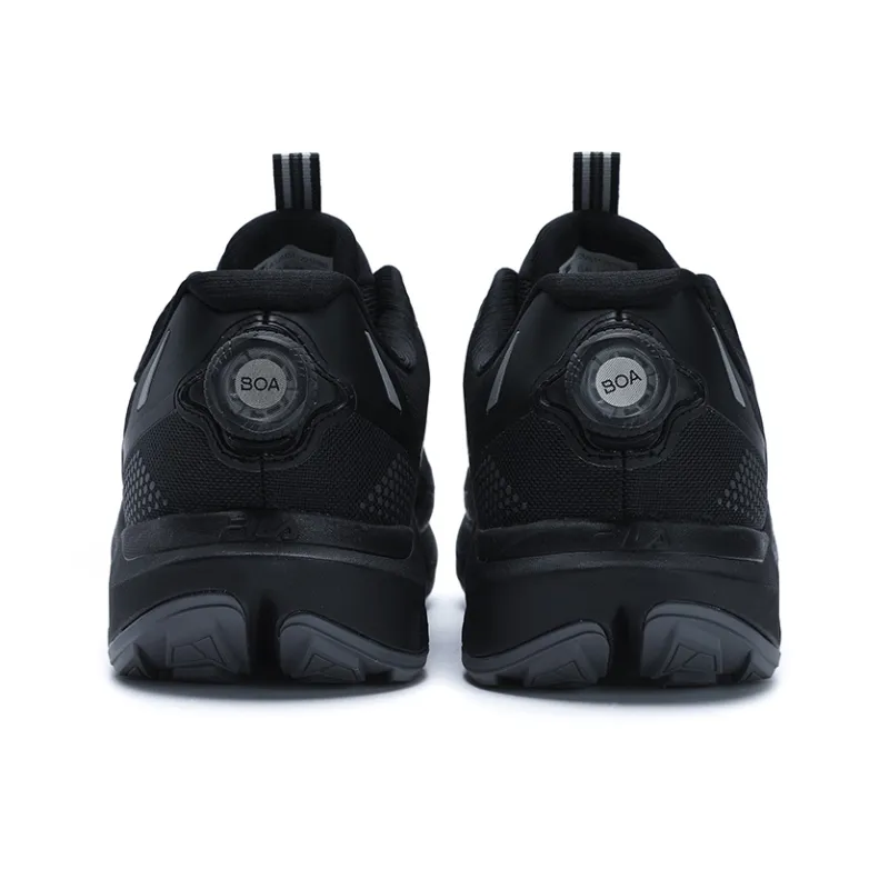 FILA BOA WOLF Anti Slip Wear Resistant Low Top Trail Running Shoes Men's Black-3