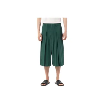 Homme Plissé Issey Miyake Casual Shorts Men's Green