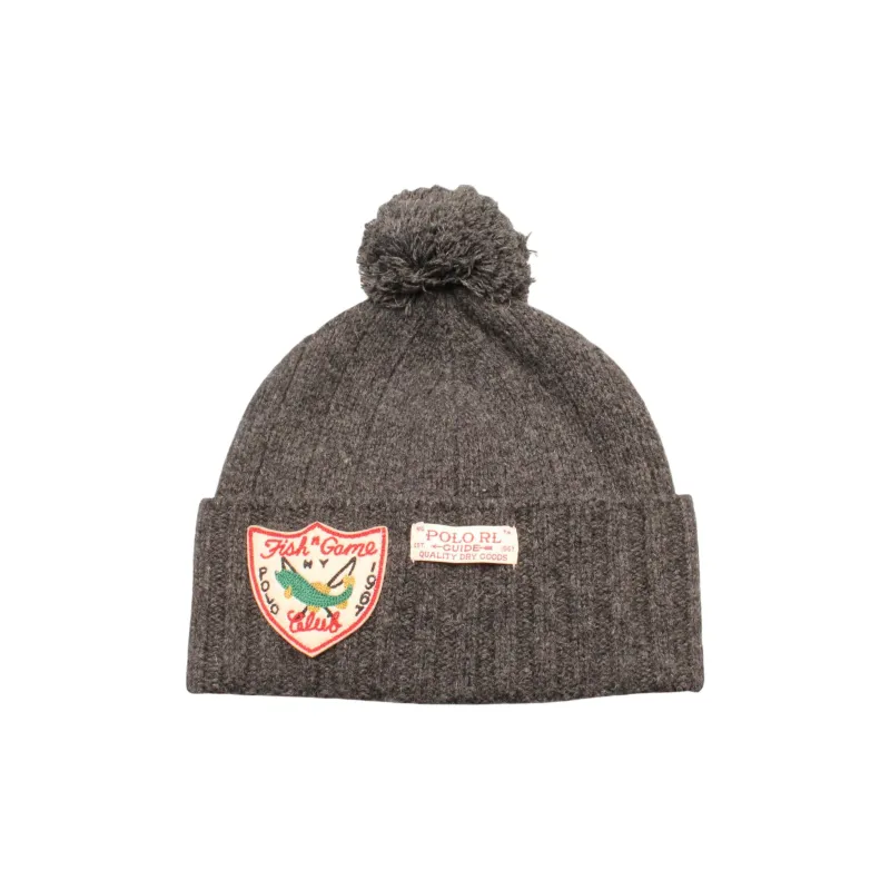 Polo Ralph Lauren Merino Wool, Wool Beanies Unisex Charcoal Gray-0