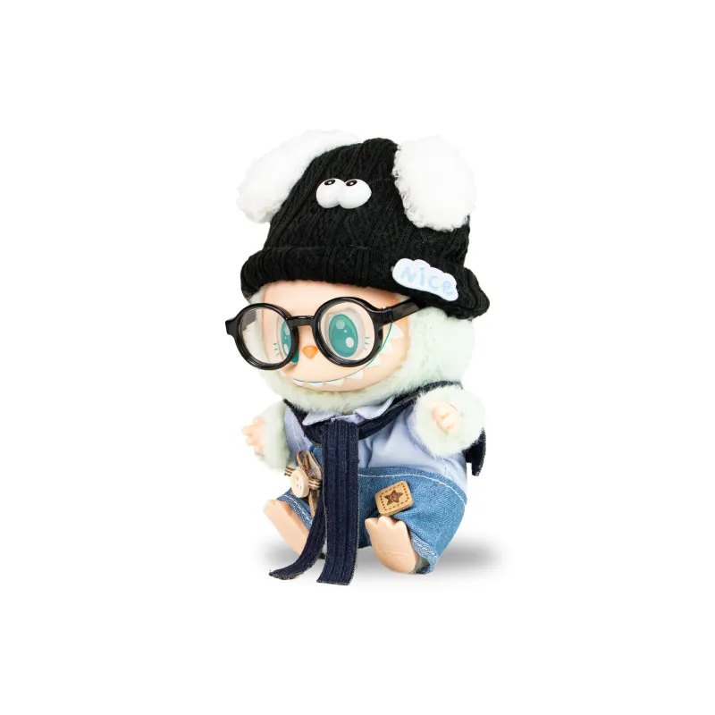 [Modified Doll] POP MART THE MONSTERS Sitting Party Collection, Vinyl 2.0 Labubu Confused Hang Tag Box 15cm-1