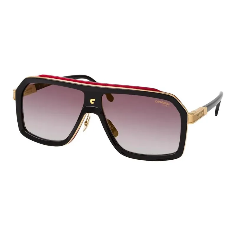 CARRERA Plastic Titanium Irregular Shape Sunglasses Unisex Black-0