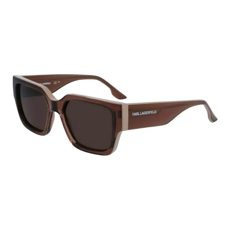 KARL LAGERFELD Rectangular Sunglasses Unisex Brown-0
