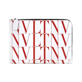 Valentino Leather Handbag Men's Red White