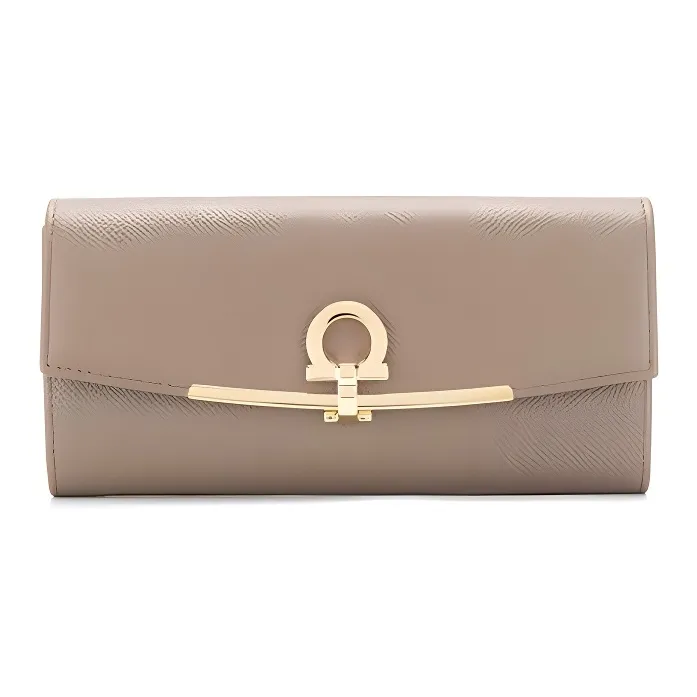 FERRAGAMO Cow Leather Wallet Women's Light Umber-0