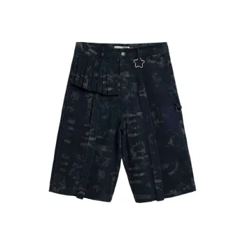 Desigual Casual Pants Women's Black Heather With Gray Stripes