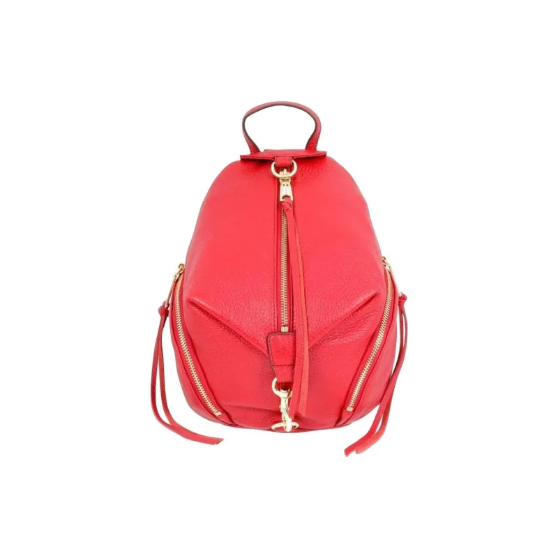 REBECCA MINKOFF Genuine Leather Backpack Women's Red-0