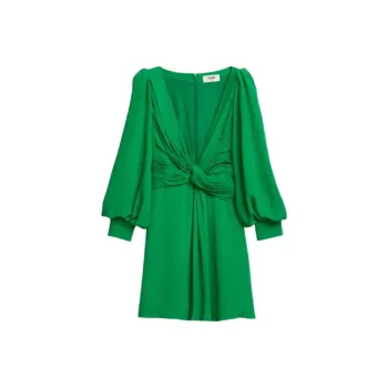 CELINE Long Sleeved Dress Women's Sapphire Green