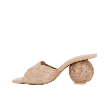 CULT GAIA Abrasion Resistant Slide Slippers 7cm Women's Beige