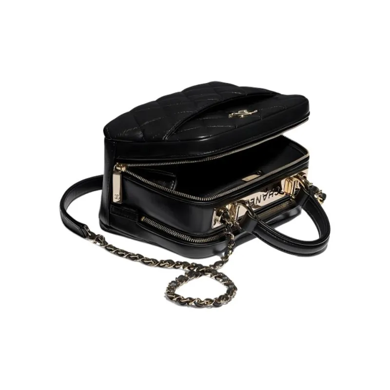 CHANEL Sheepskin Controller, Shoulder Bag, Crossbody Bag, Handbag Trumpets Women's Black-2