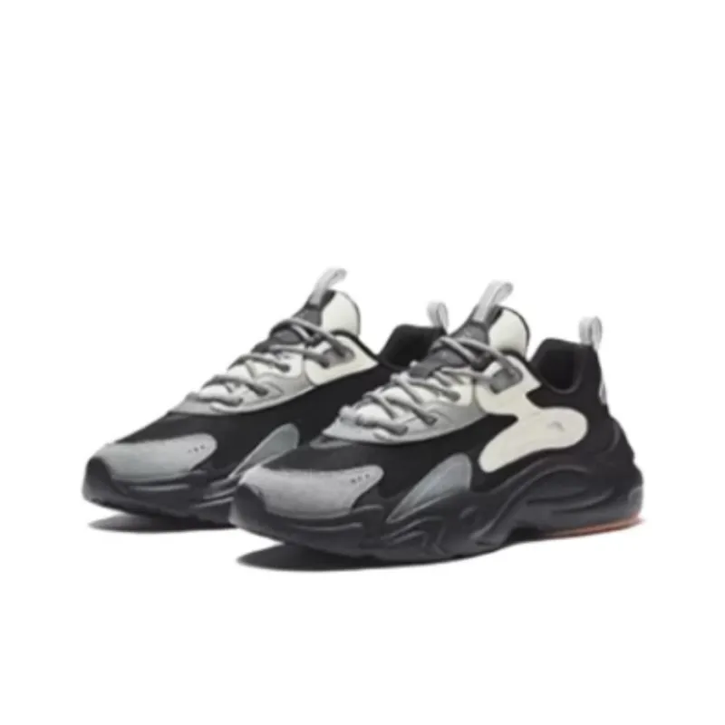 Anta Life Collection Cushioned Slip-Resistant Low-Top Chunky Sneakers Men's Black-2
