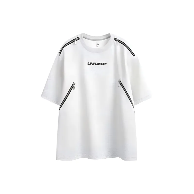 TONYBEAR Casual Fashion Trend Premium Texture Black White Color Scheme Print Elbow Length Sleeved Men's-2