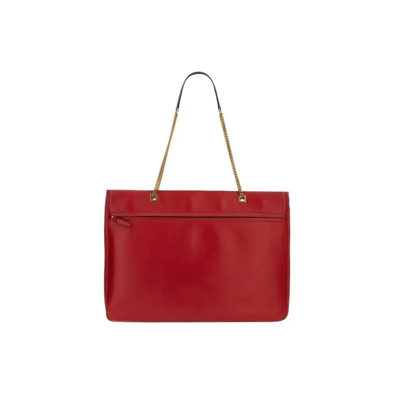 Valentino Sheepskin Shoulder Bag Tubas Women's Red-2